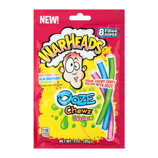 Warheads Ooze Chewz Ropes 85g