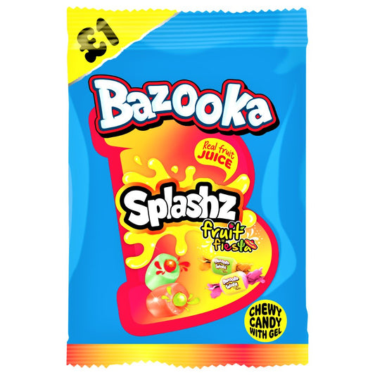 Bazooka Splashz Fruit Fiesta 120g [UK]