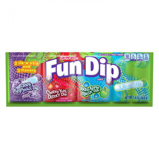 Fun Dip Lik-M-Aid 3 Flavour 39.6g