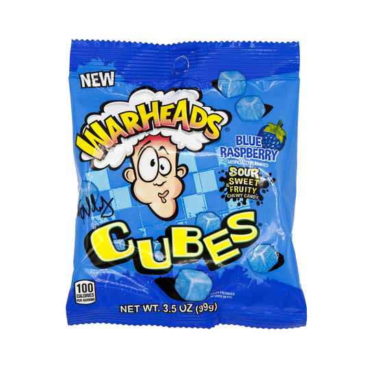 Warheads Blue Raspberry Cubes 99g USA